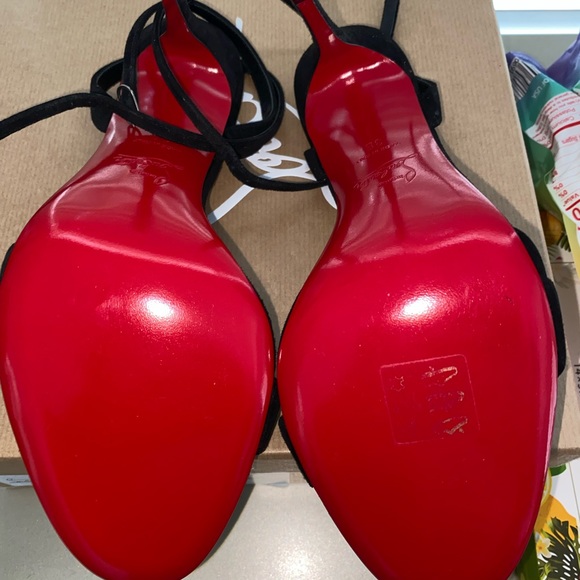 christian louboutin umberta 100 suede sandals 38 - Picture 4 of 4